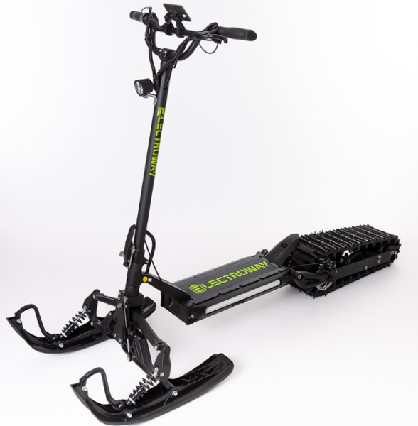 Зимний электроснегокат на гусенице / Гусеничный электросамокат Electroway T4S