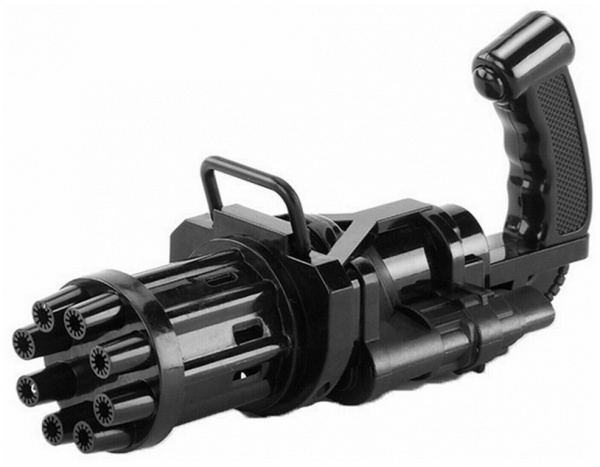 Машинка для создания мыльных пузырей пулемет черный